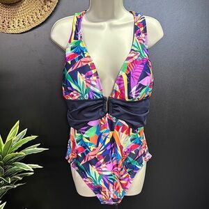 Dolfin Aquashape Tummy control,UV,multi crossback/scoop back,ruched, Las Palmas